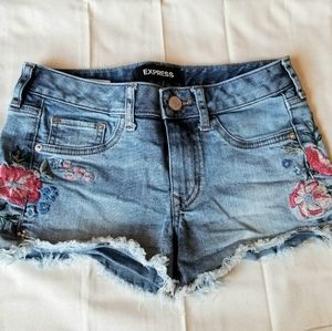 Express embroidered shorts